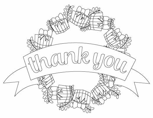 Thank You Coloring Pages Free : 1