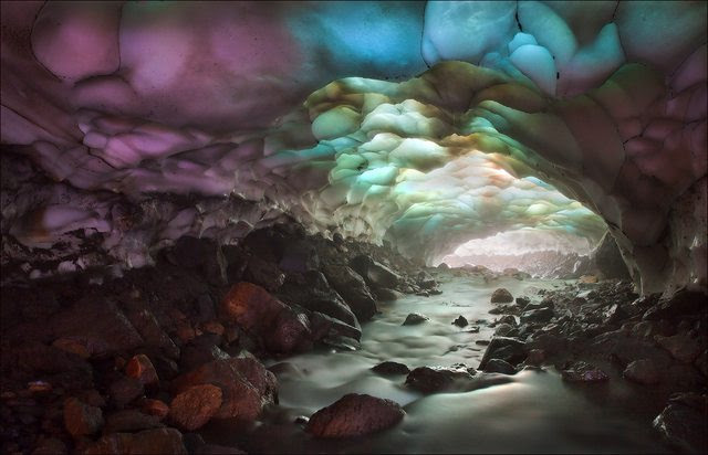 Ice cave in Russia