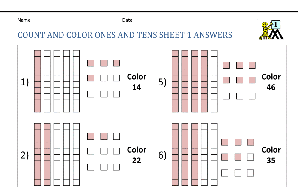Tens And Ones Math Worksheets For 1St Grade / Working With 10s And 1s