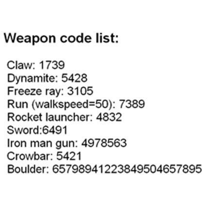 Roblox Gear Codes For Swords