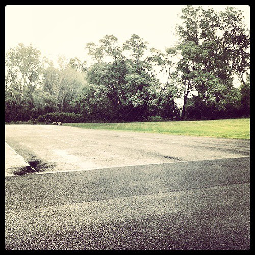 Seconds after I got in my car, this started! #storm #rain