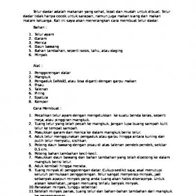 Buatlah Contoh Teks Prosedur Kompleks - Format Soal