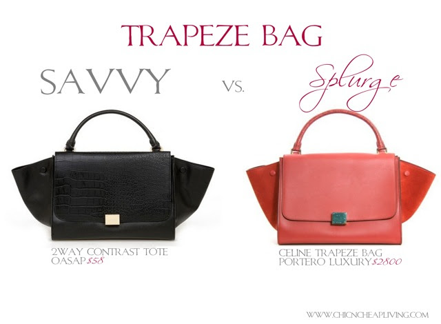 Trapeze bag Savvy vs. Splurge - by Chic n Cheap Living