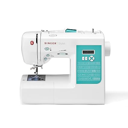 SINGER 7258 Stylist Award-Winning 100-Stitch Computerized Sewing Machine with DVD, 10 Presser Feet, Metal Frame, and More