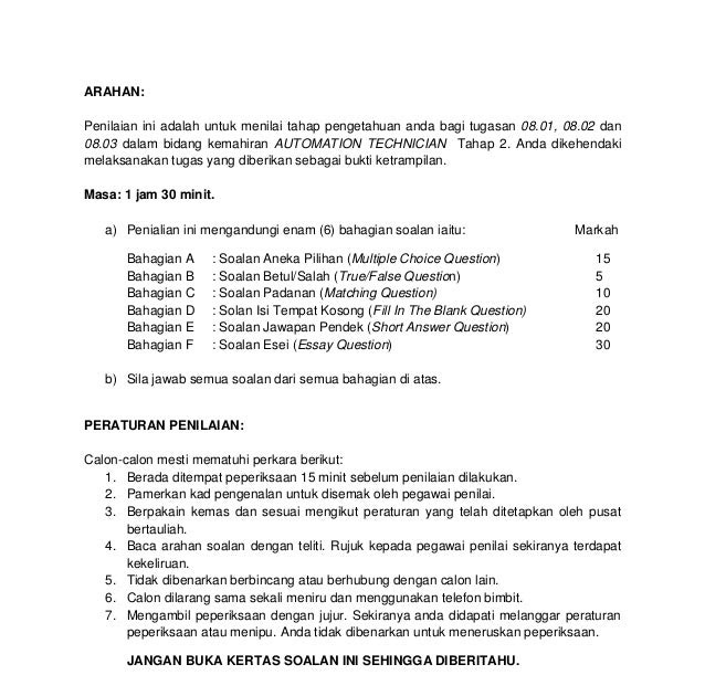 Contoh Soalan Isi Tempat Kosong - Selangor w