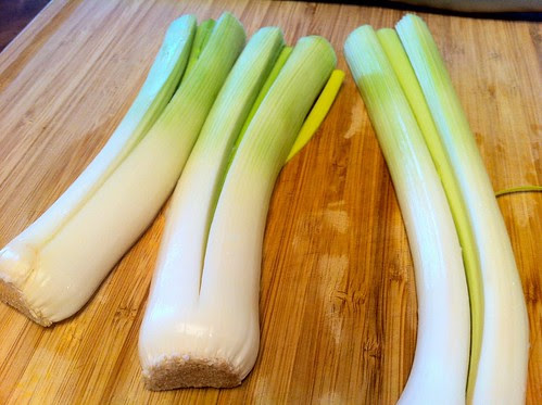 Slice Leeks Lengthwise With Root On