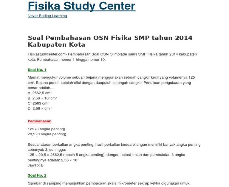 Tips Belajar Cara Pintar Contoh Soal Gelombang Mekanik Kelas 11 Fisika Study Center