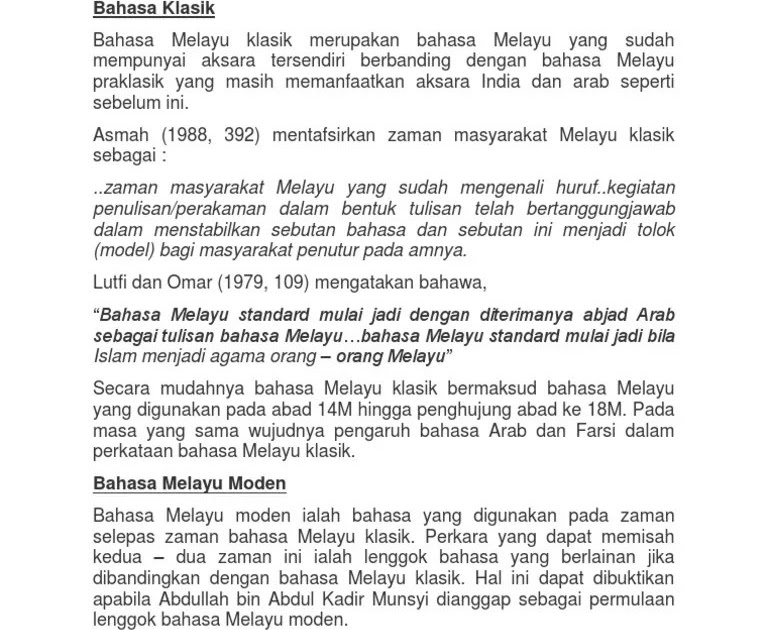 Contoh Percakapan Bahasa Melayu