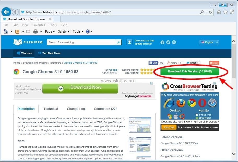 Download old version of chrome for mac windows 7