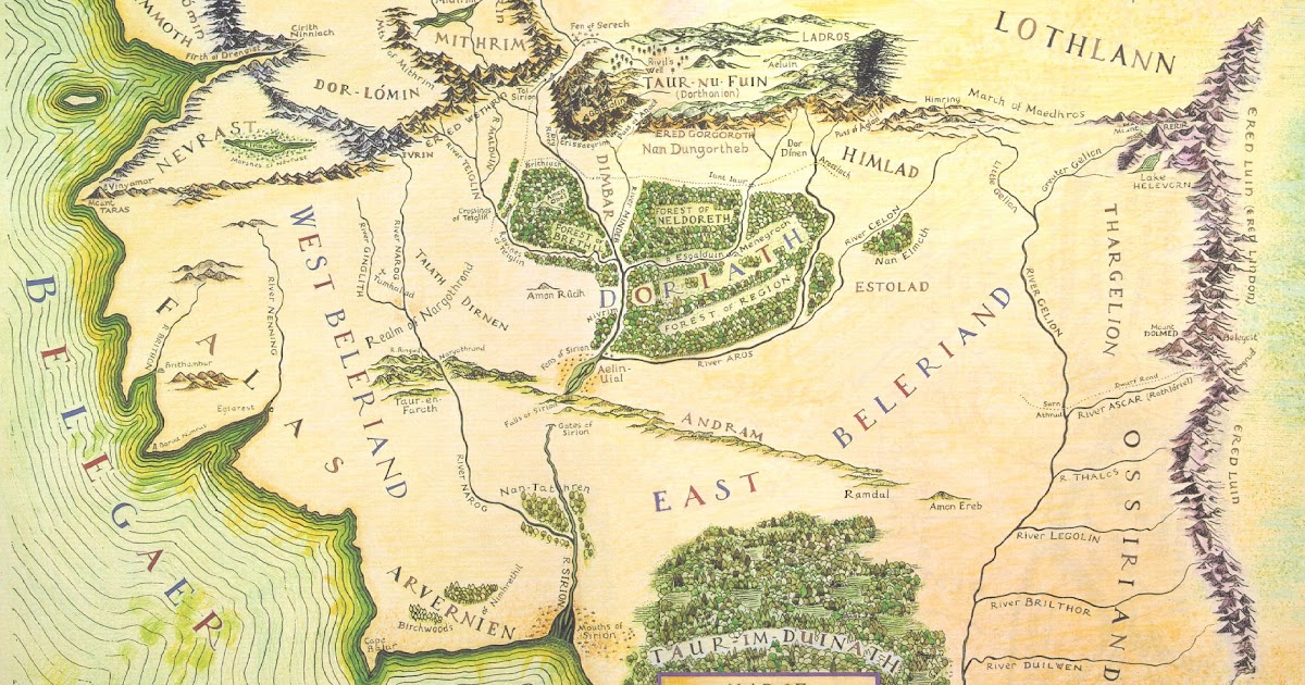 Map Of Middle Earth First Age - Vector U S Map