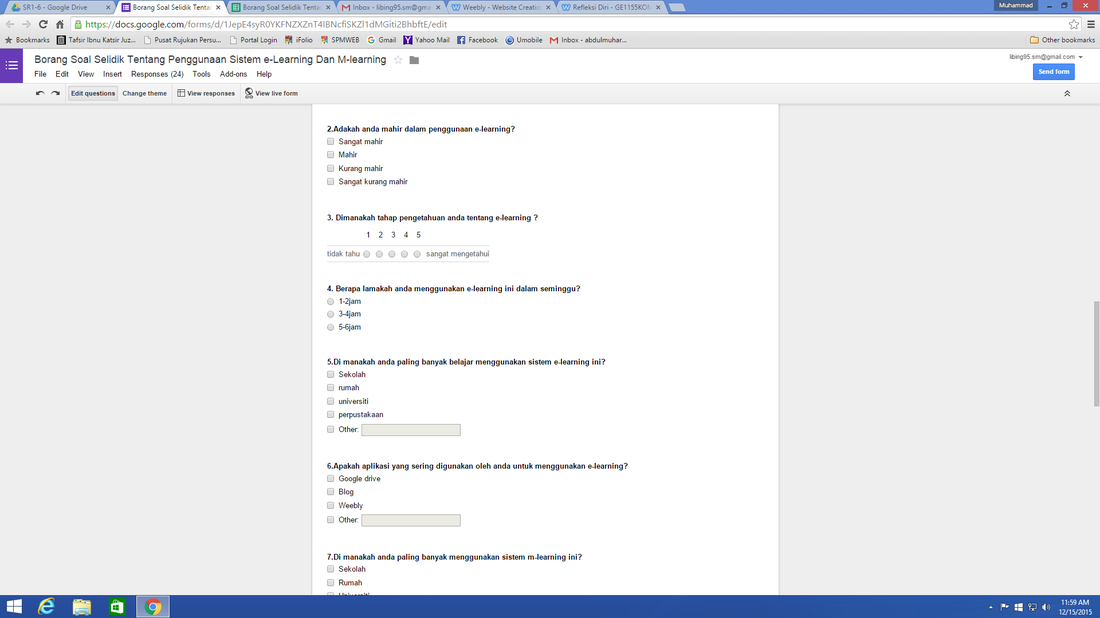 Contoh Borang Soal Selidik Google Form Tutorial Cara Membuat Borang