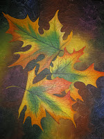 11x14 acrylic on canvas board 'Maple Leaves'