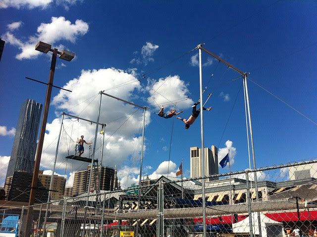 South Street Seaport: Trapeze School