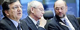 Barroso, Van Rompuy e Schulz