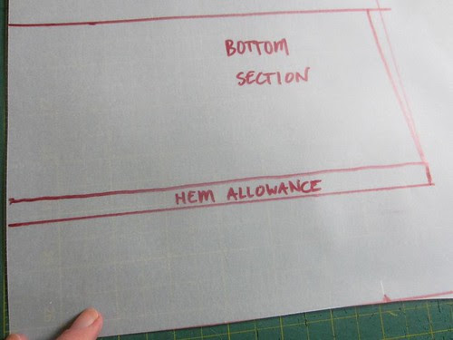 10 Ruched front hem allowance