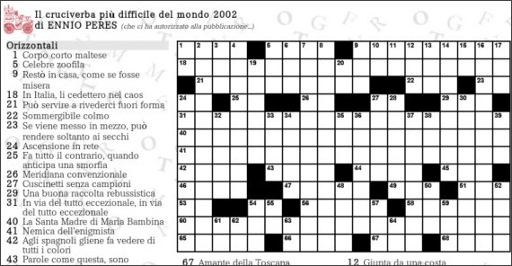 Il Cruciverba Piu Difficile Del Mondo Matem Ticamente