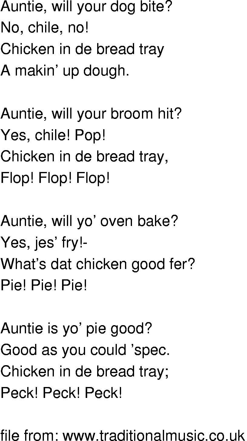 Chicken And Bread Lyrics