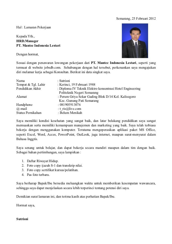 Surat Permohonan Kerja Part Time - Selangor l