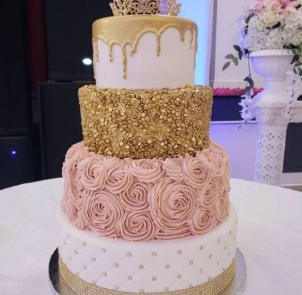 16Th Birthday Cakes Rose Gold : Rose Gold Sweet 16 Cake Topper Enfete