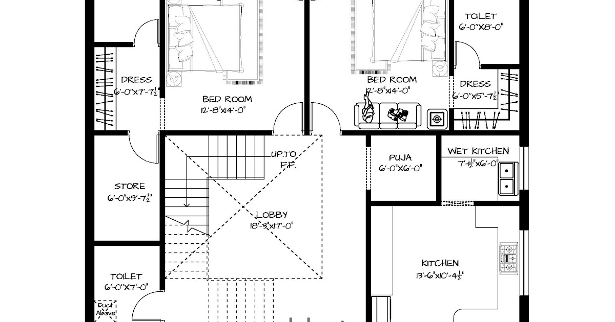 House Drawing Top View - XNETAN