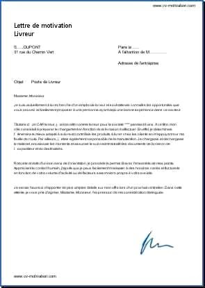 Lettre De Motivation Pour Un Poste De Chauffeur  Delnancz