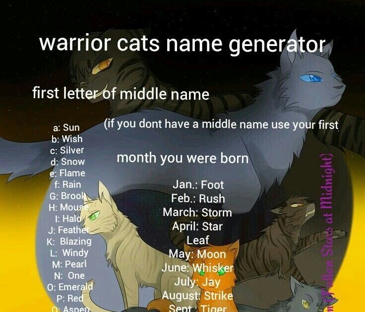 Warrior Cats Oc Generator | Care About Cats