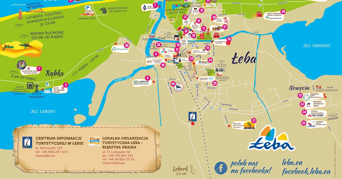 Leba Mapa | Mapa
