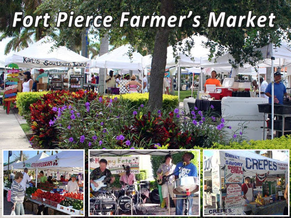 Fort Pierce Farmer's Market, Downtown Fort Pierce FL Live Music Food Vendors Arts and