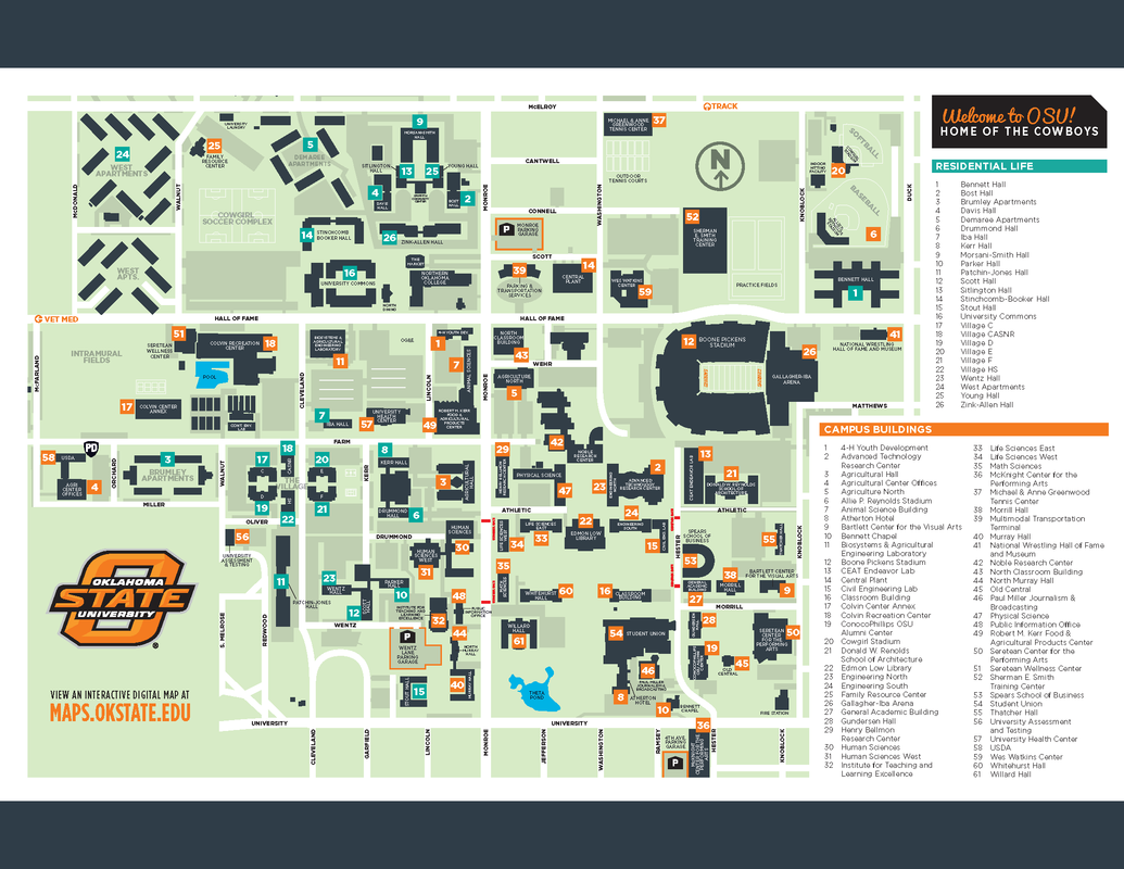 33 Oklahoma State Campus Map Maps Database Source