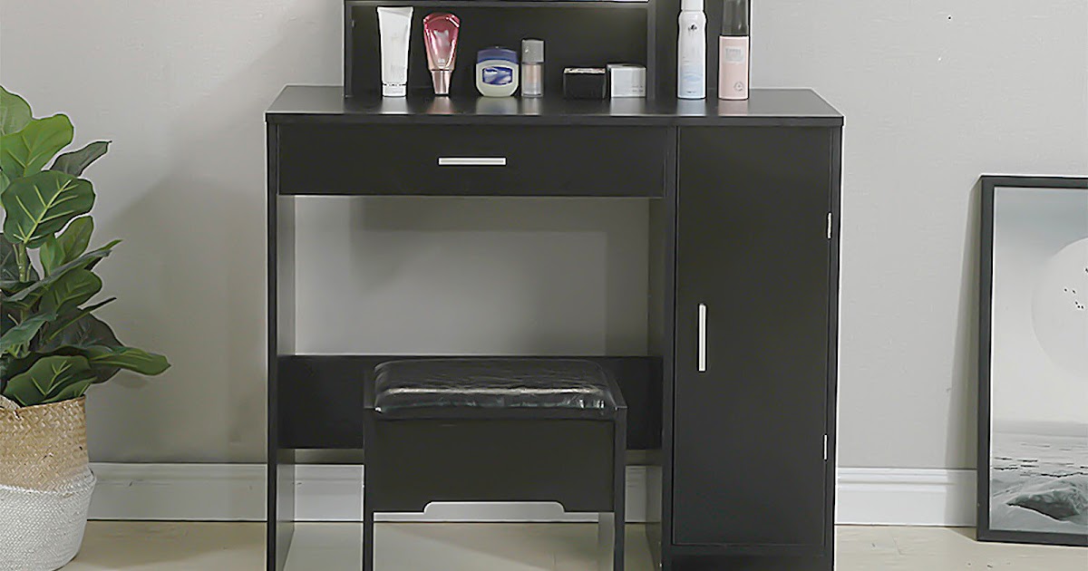 black bedroom vanity furniture