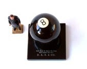 Vintage 8 ball paperweight, Eight ball novelty desk accessory - ProfessorTiny Vintage 8 ball paperweight, Eight ball novelty desk accessory - ProfessorTiny