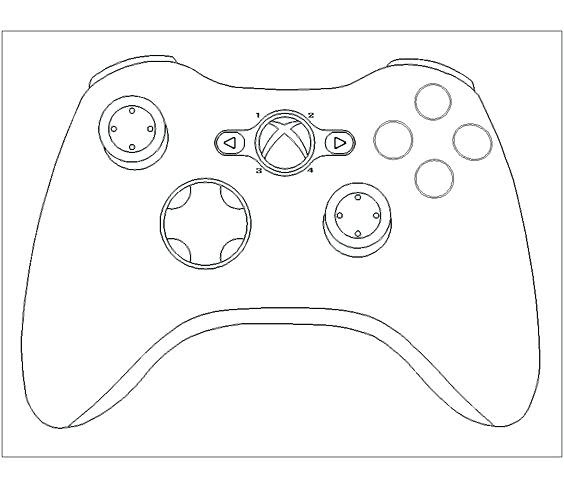 Realistic Xbox Controller Drawing : Customize your xbox one & series x