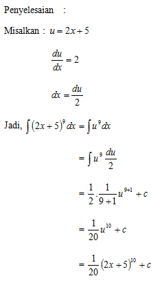 Contoh Soal Integral Substitusi Kumpulan Soal Pelajaran 5