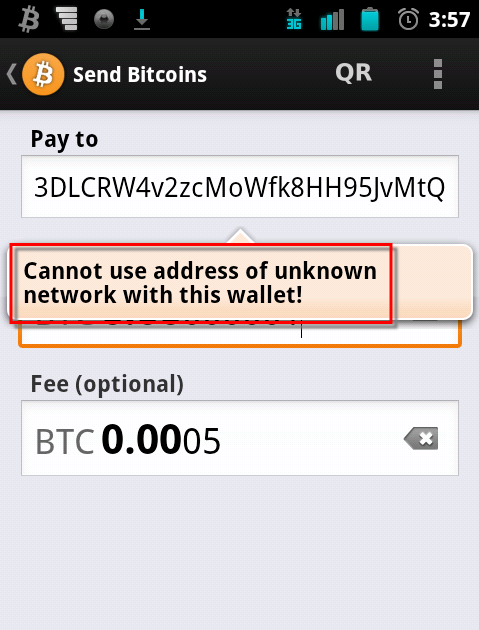please provide a valid bitcoin address
