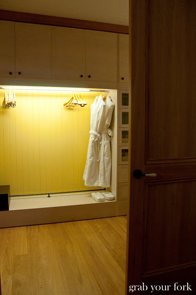 wolgan valley bathrobes in walk-in wardrobe