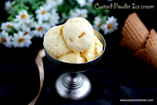 Eggless Custard Powder Ice cream