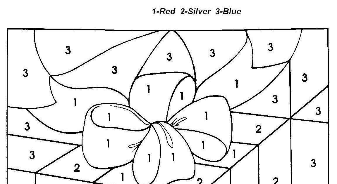 Christmas Color By Number Coloring Pages - Free Download Worksheets