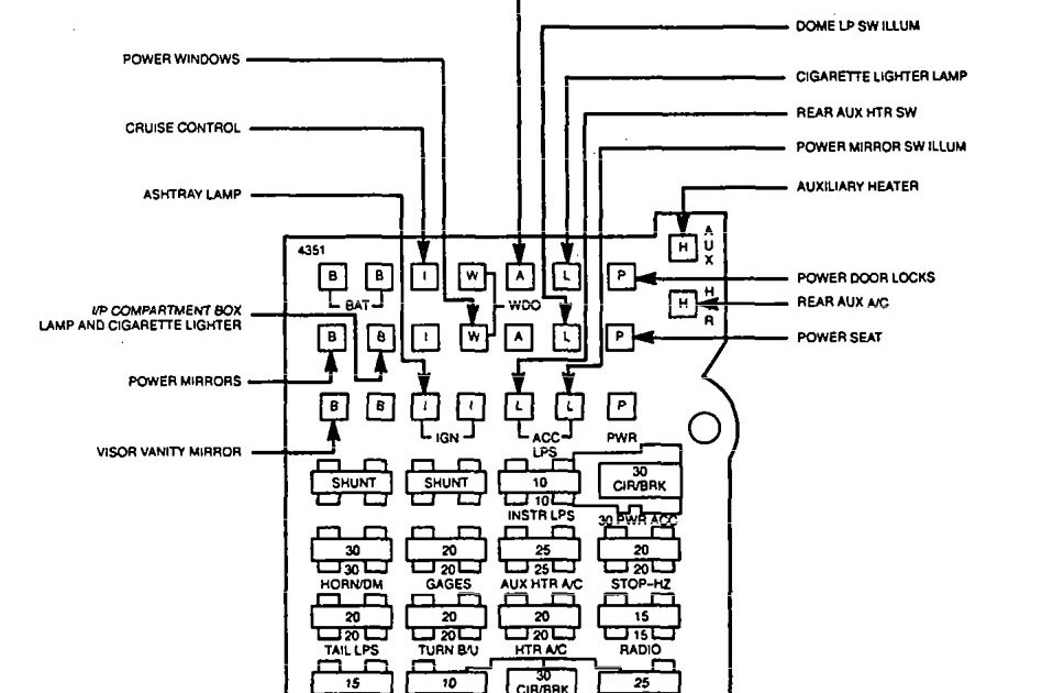 1995 G20 Van Fuse Box