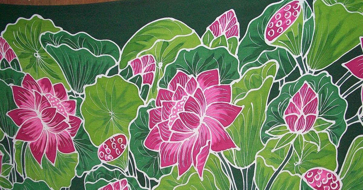 Gambar Corak Batik Bunga Tanpa Warna Malaysia 12 Pilihan Corak Bunga