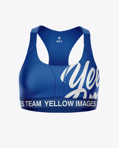 Download Sports Bra Front View Jersey Mockup PSD File 95.19 MB