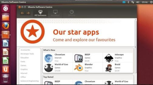 Much like the Windows Store, the Ubuntu Software Center gives users instant desktop access to thousands of applications, many of them free. Much like the Windows Store, the Ubuntu Software Center gives users instant desktop access to thousands of applications, many of them free.