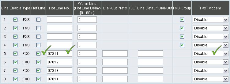 Hotline в разделе Telephony Settings Hotline в разделе Telephony Settings