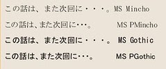 Blurb Japanese fonts
