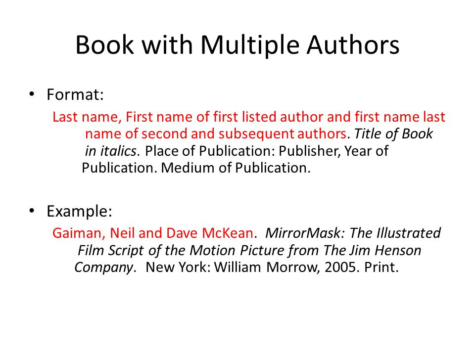 bibliography two authors