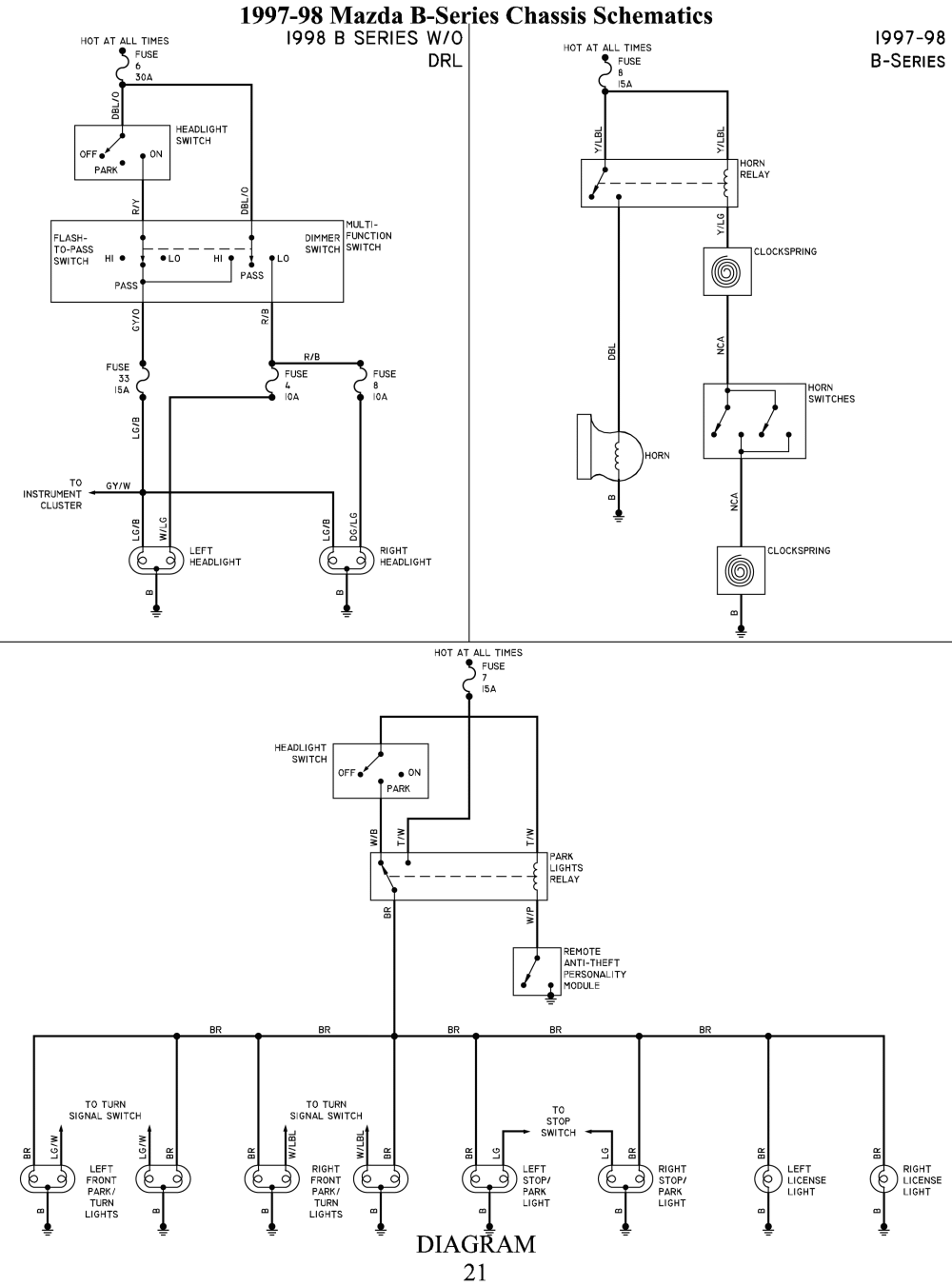 1997 Mazda Alternator Wiring Diagram