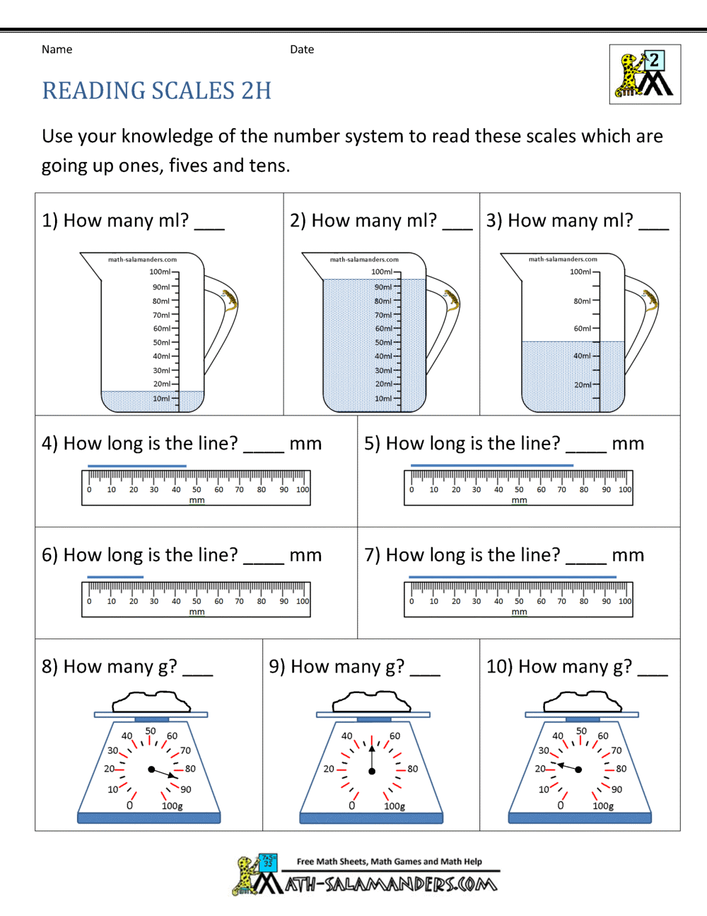 Get 10 Reading Scales Worksheet Pics - Small Letter Worksheet