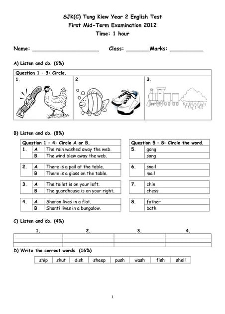 Soalan Exam English Tahun 3  Apple Jack c