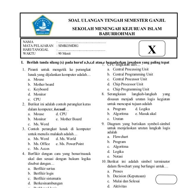 Soal Simulasi Digital Semester 2 Dan Jawabannya