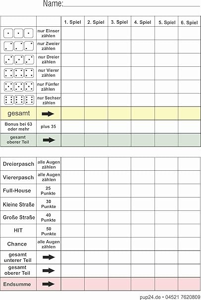 Kniffel Zettel Pdf / Knobel Blatt Vorlage kostenlos downloaden