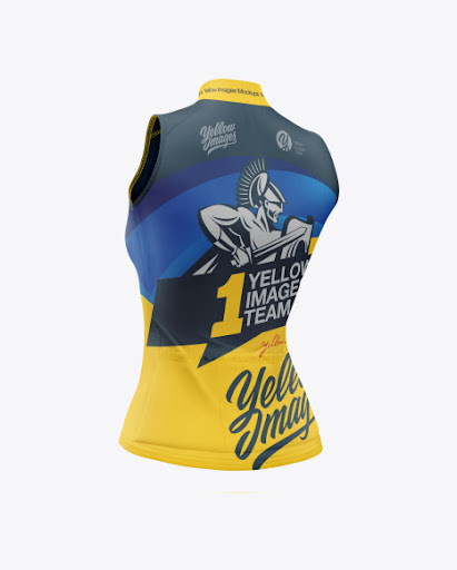 Download Womens Cycling Wind Vest Jersey Mockup PSD File 84.73 MB